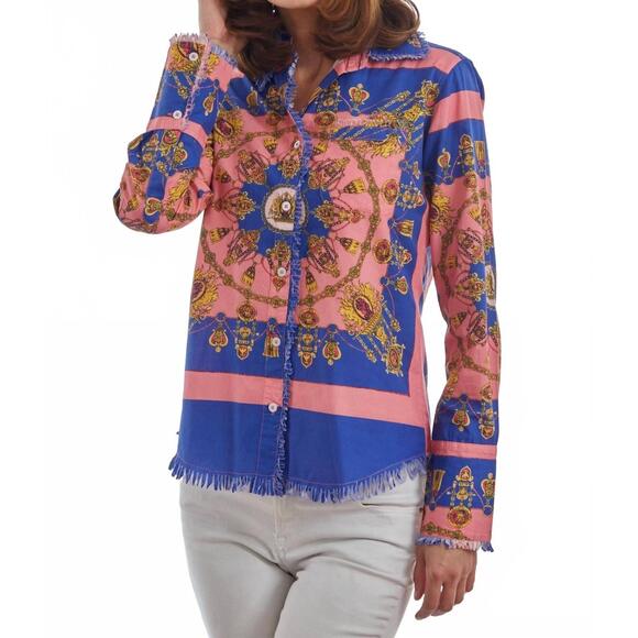 NEW DIZZY-LIZZIE cape code tunic in soft pnk blue